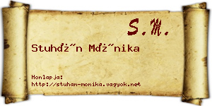 Stuhán Mónika névjegykártya